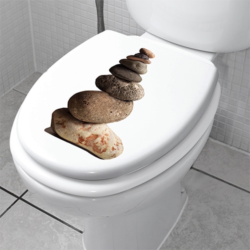 Stickers autocollants Galets pour abattant de WC pour votre maison