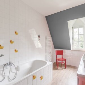 Stickers à coller sur carrelage de salle de bain Canards salle de bain