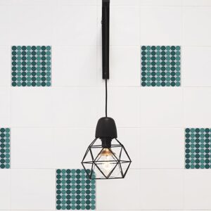 Sticker effet Carrelage Pois lampe design