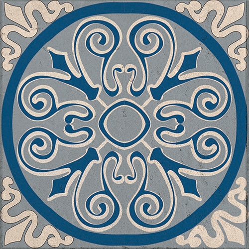 Sticker imitation Carrelage Açores bleu