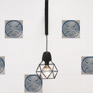 Sticker imitation Carrelage Tomar lampe design