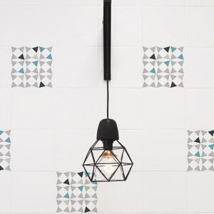 Sticker imitation Carrelage Amandola avec lampe design