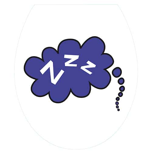Sticker ZZZ violet pour abattant de toilette