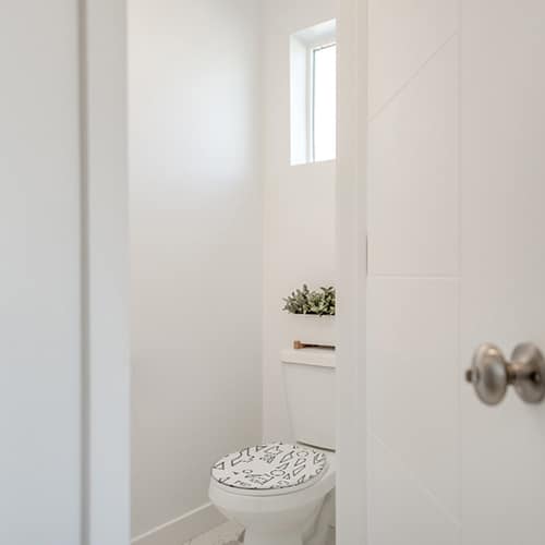 Sticker forme noir et blanc pour abattant de toilette