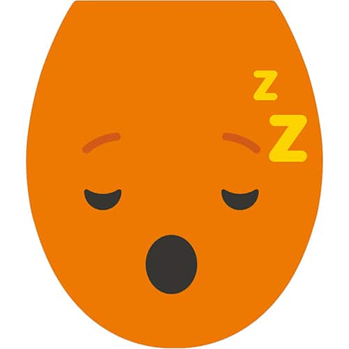 Sticker autocollant Smiley endormi Orange