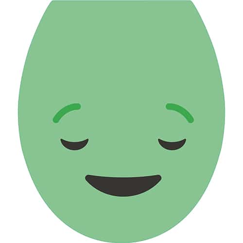 Sticker Smiley Satisfait vert pour WC