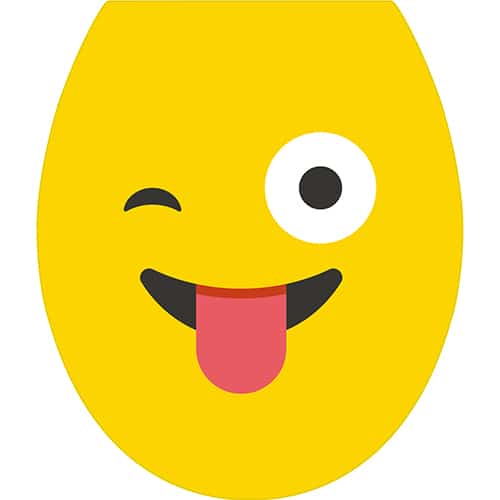 Sticker Smiley jaune qui tire la langue