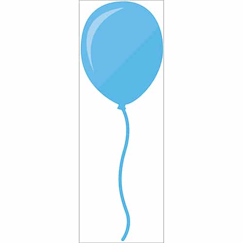 Sticker Ballon bleu enfants