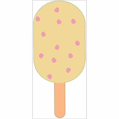 Sticker esquimau Glace avec Pépites roses pour enfants