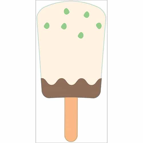 sticker pour enfant esquimau glace chocolat vanille et tâches de pistache