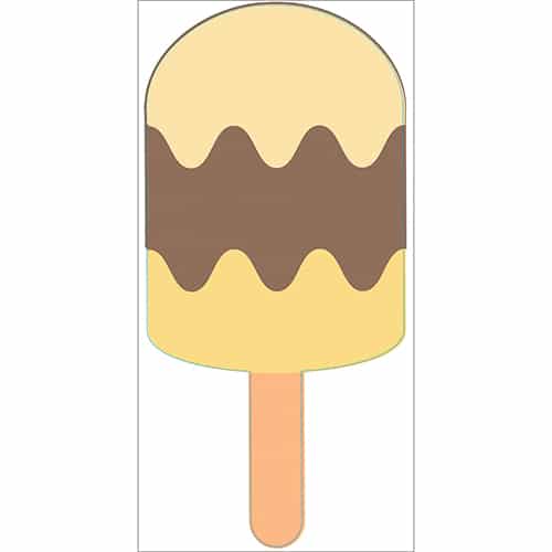 Sticker Glace Vanille Chocolat pour enfants