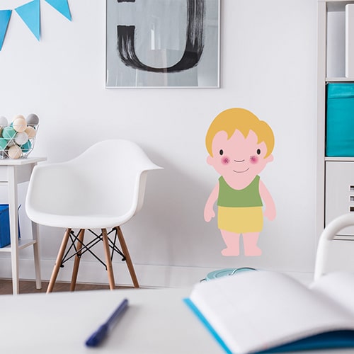 Adhésif tête de pingouin pour enfant décoration mur blanc de chambre