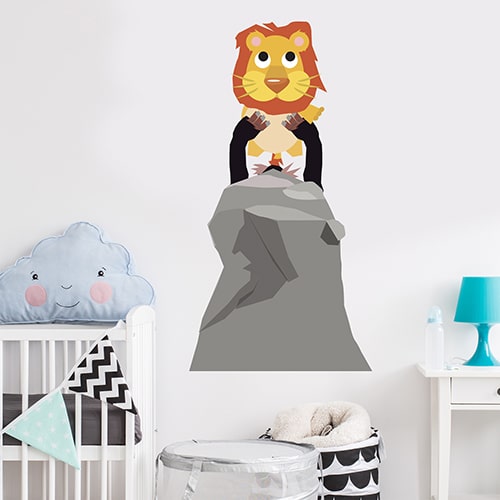 Sticker autocollant Roi Lion pour chambre d'enfant