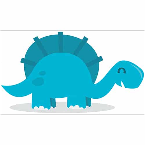 Sticker Dinosaure Bleu pour enfants