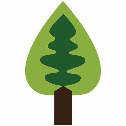 Sticker adhésif Arbre vert enfants