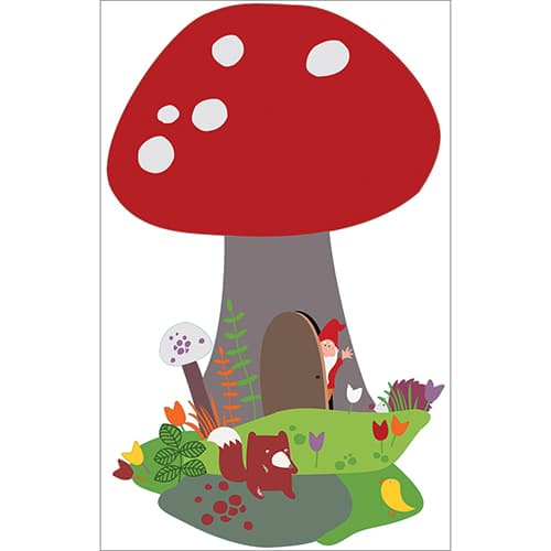 Sticker adhésif Champignon enfants