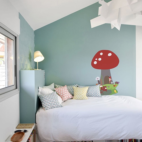 Sticker autocollant Champignon pour chambre d'enfant