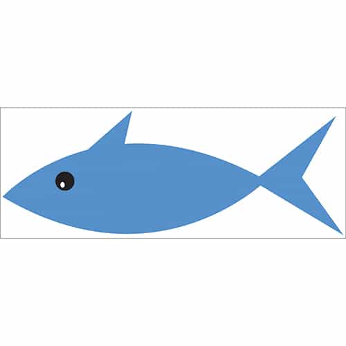 Sticker Poisson Bleu pour enfants