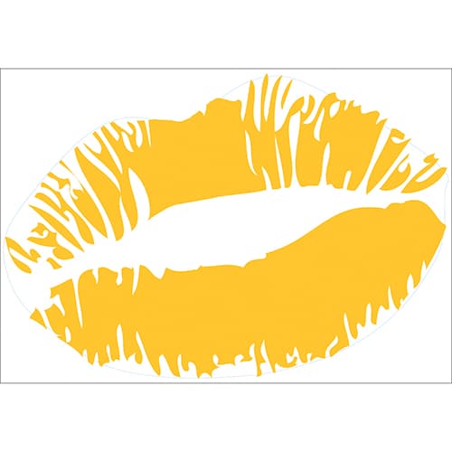 Sticker Baiser Jaune