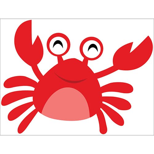 Sticker Crabe rouge pour enfants