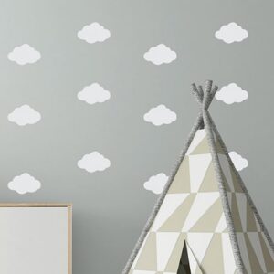 Autocollant Nuage Gris Clair pour chambre d'enfant