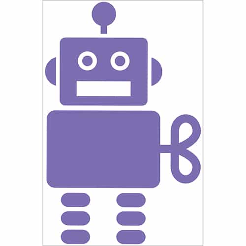 Sticker Robot Violet pour enfants