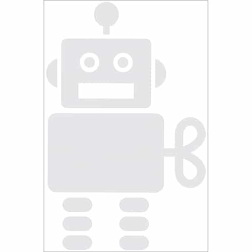 Sticker Robot Gris Clair pour enfants