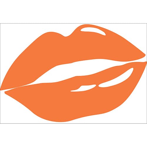 Sticker lèvres orange