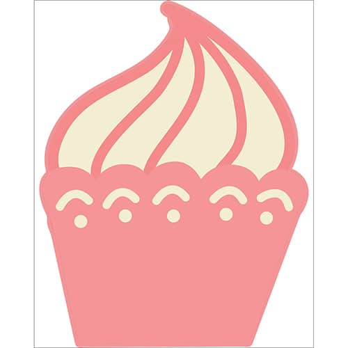 Sticker Cupcake rose pour enfant