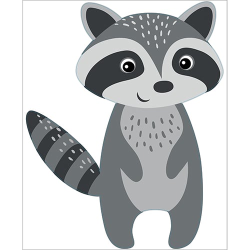 Sticker Raton Laveur pour enfants