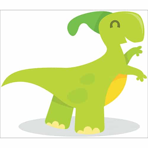 Sticker Dinosaure vert pour enfant