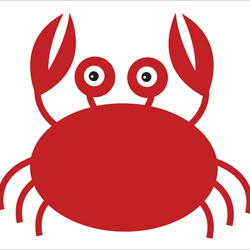 Sticker crabe rouge pour enfants