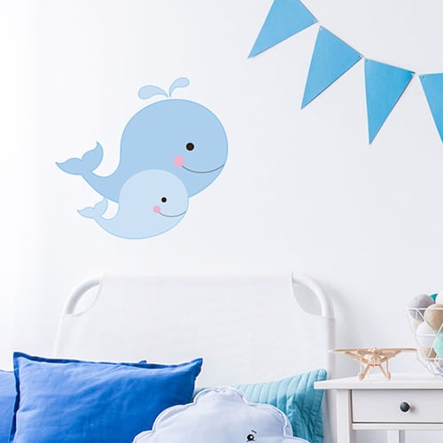 Sticker autocollant Baleines chambre d'enfant