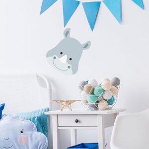 Sticker tête de Rhino pour la chambre de votre enfant