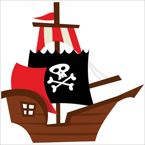 Stickers Bâteau de pirates pour la chambre de vos enfants