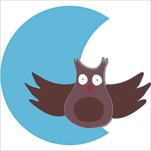 Stickers autocollants Hibou Lune pour vos enfants !