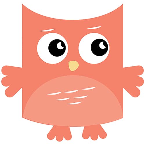 Sticker adhésif Hibou Pêche pour enfants