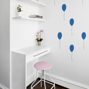 Stickers muraux Ballon Bleu enfants mis en ambiance dans un bureau