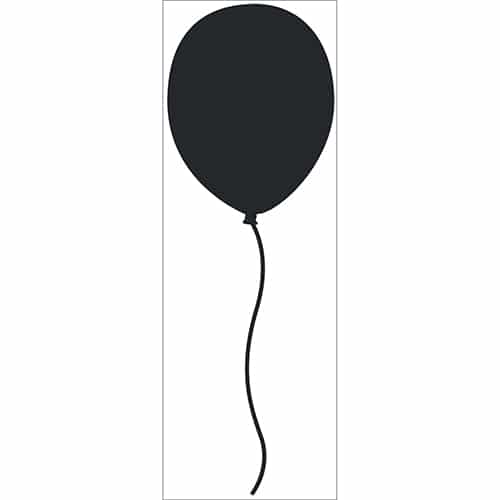 Sticker mural Ballon Noir enfants