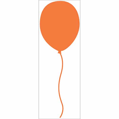 Sticker mural Ballon Orange enfants