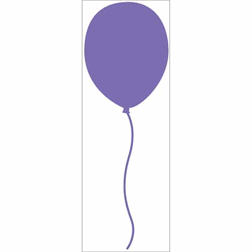 Autocollant Ballon Violet enfants
