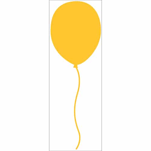 Sticker mural Ballon Jaune pour enfants