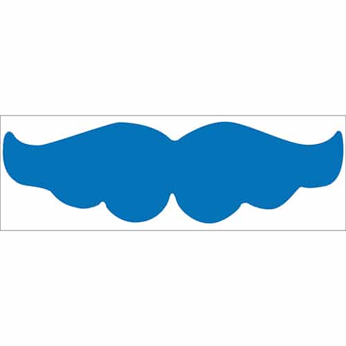 Sticker muraux Moustache Bleu pour enfants adhésif