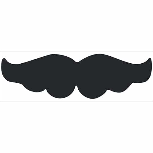 Sticker mural Moustache Noire pour enfants