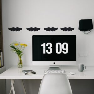 Stickers muraux moustache noire frise pour bureau