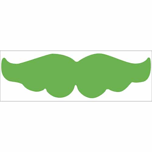 Sticker décoratif Moustache Verte enfants