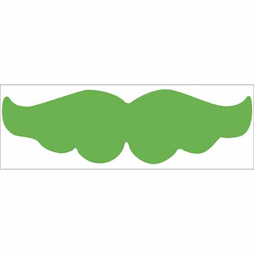 Sticker décoratif Moustache Verte enfants