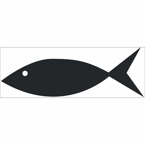 Sticker Poisson Noir frise pour pièces de la maison