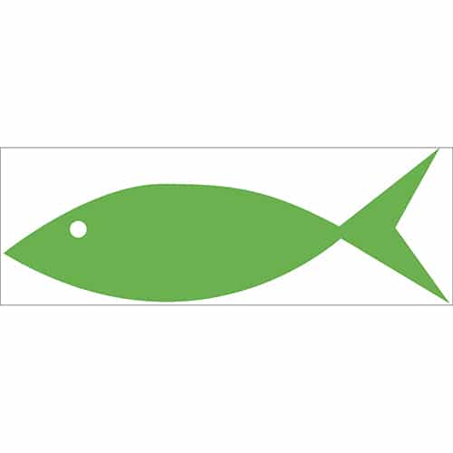 Sticker adhésif Poisson Vert enfants