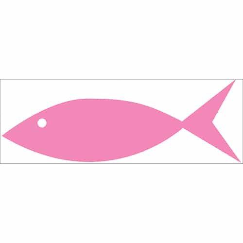 Sticker adhésif poisson Rose pour enfants